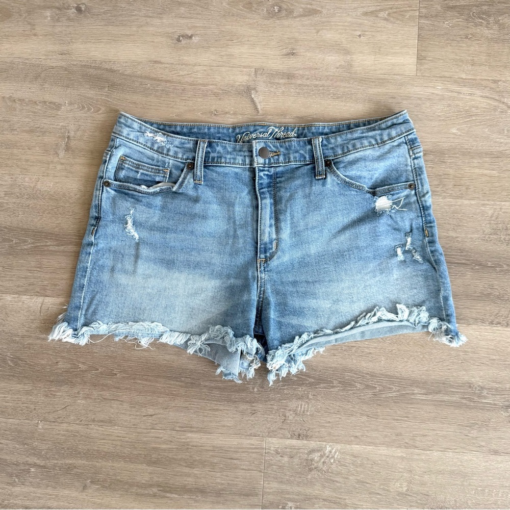 Universal Thread Light Blue Distressed Denim Shorts